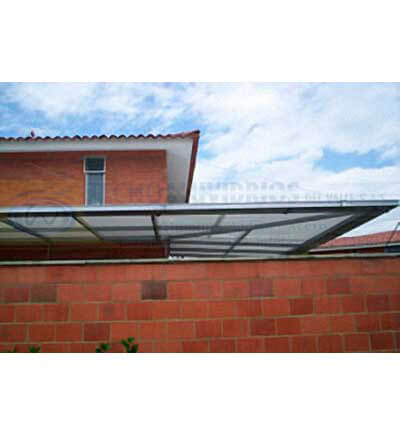 Techos en policarbonato con estructura en aluminio